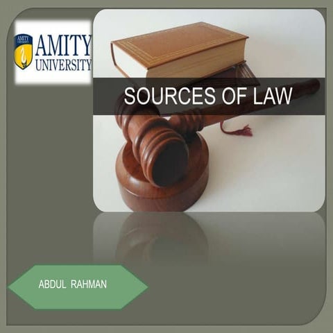 Laws and its Source