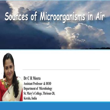 Sources of microorganisms in air