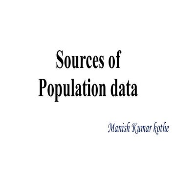 Sources of  population data