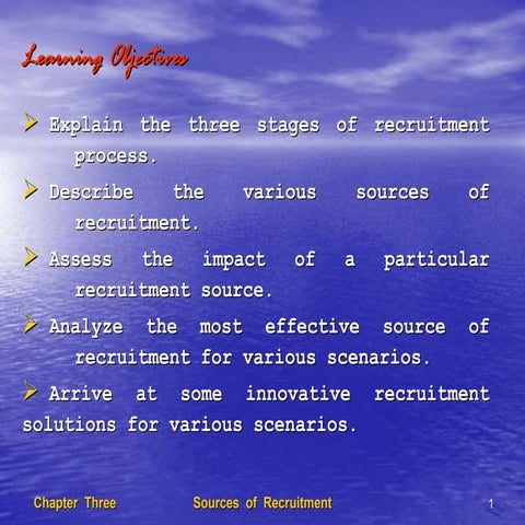 Sources of Recruitment