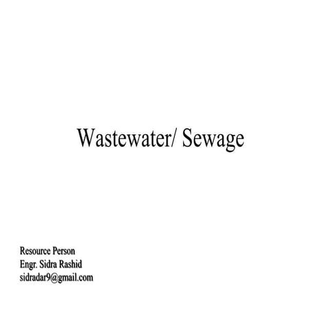 Sources of wastewater