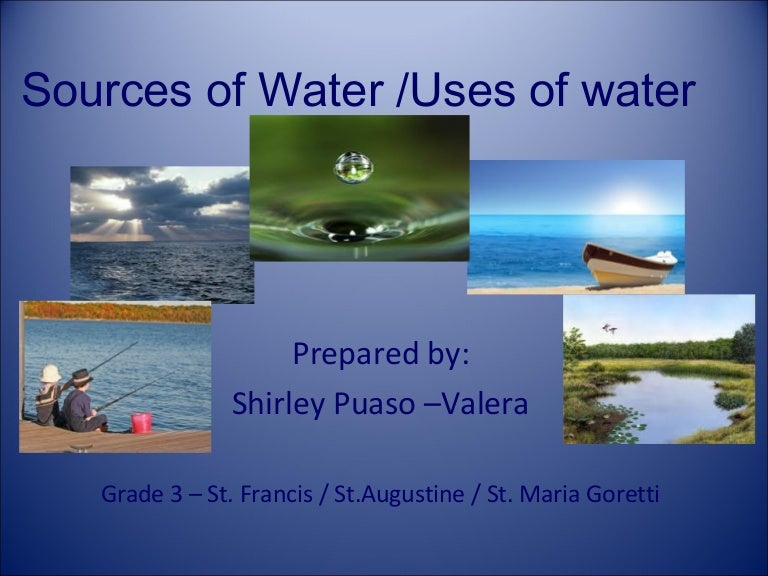 Examples Of Water Sources
