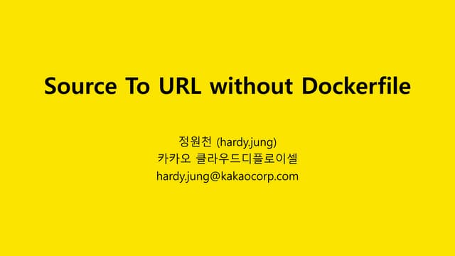 Source To URL Without Dockerfile