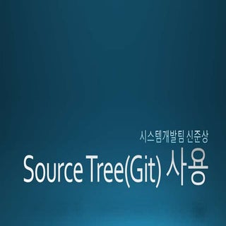 Source tree(git) 사용