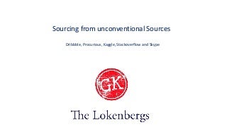 Sourcing from unconventional sources - sosu v 281020