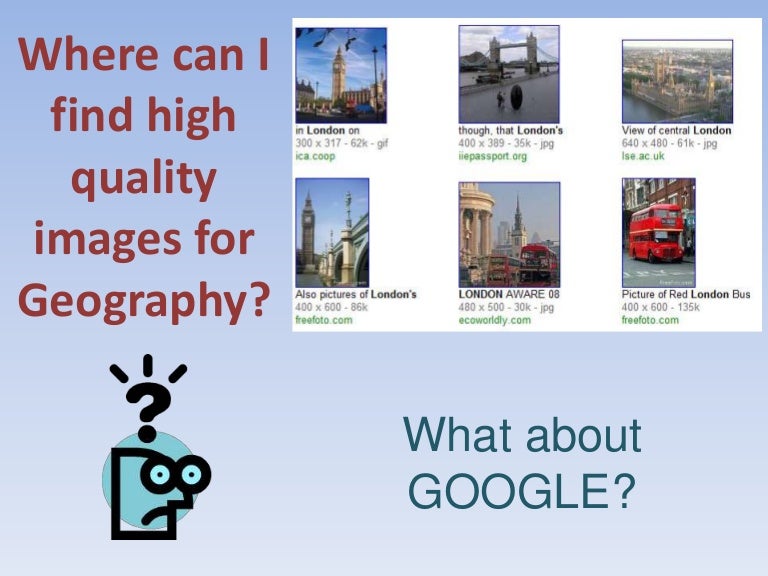 Photographs for geography