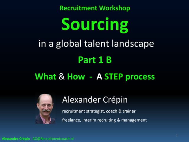 Sourcing talent  key recruiting dif...