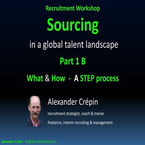 Sourcing talent  key recruiting differentiator part 1 B