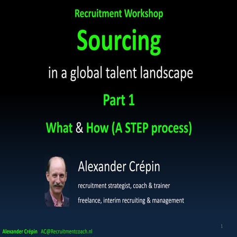 Sourcing talent  as key recruiting differentiator part 1 A   
