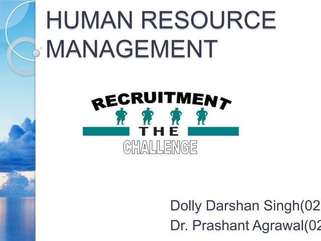 sources of recruitment