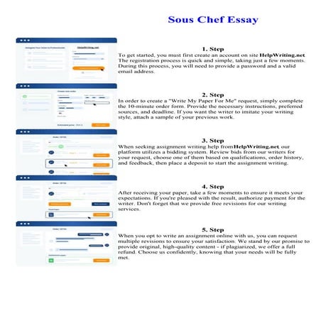 Sous Chef Essay