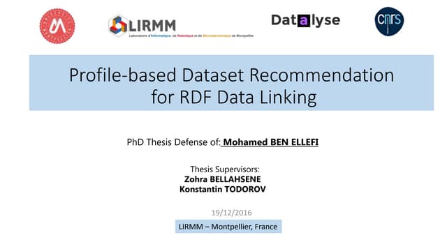 Profile-based Dataset Recommendation for RDF Data Linking  