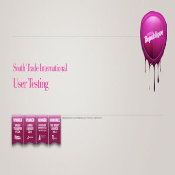 South Trade user interview presentation 