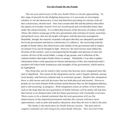 South Africa Democracy | PDF
