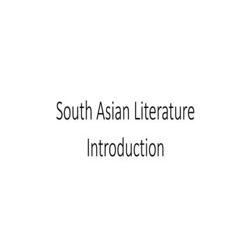 South asian literature