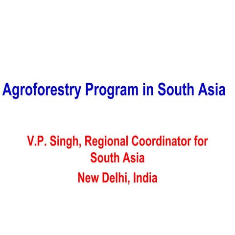 South asia program focus
