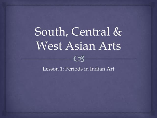 South, central & west asian arts