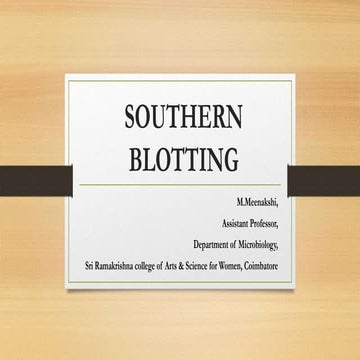 Southern blotting 