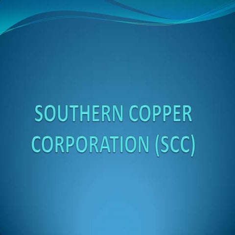 Southern copper corporation (scc)y su foda