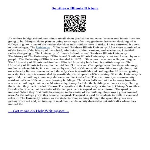 Southern Illinois History | PDF