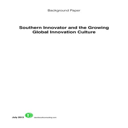 Southern Innovator in a World of Innovation 2015 Version