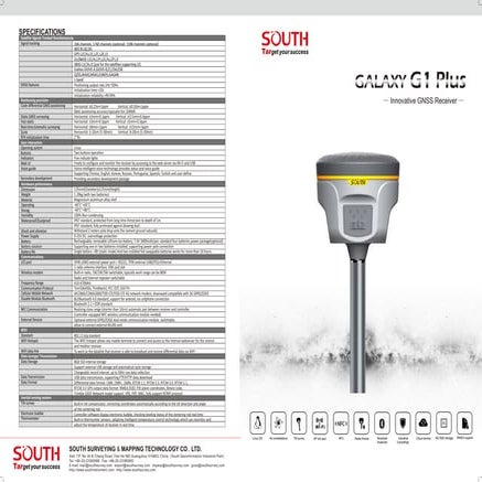 Jual South G1 Plus Rover Base Set GPS Geodetik | PDF