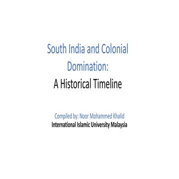 History of South India in the Context of the Colonial Domination