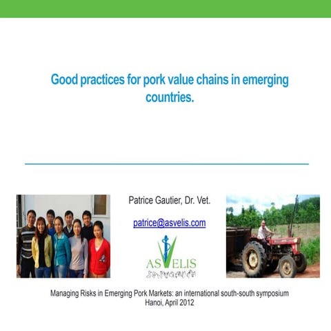 Good practices for pork value chains in emerging countries