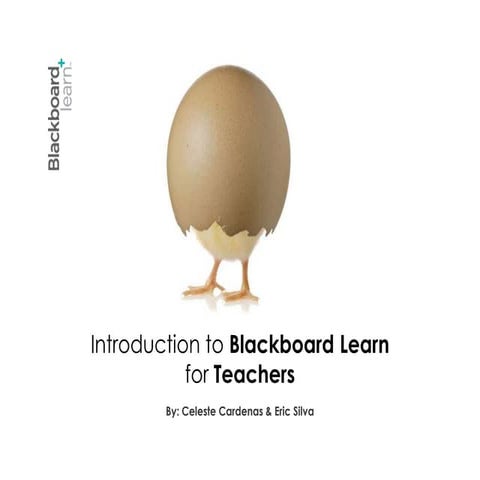 Introduction to Blackboard Learn for Teachers. [South Texas ISD]