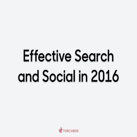 Effective search and social in 2016 | Online advertising | South West Network...