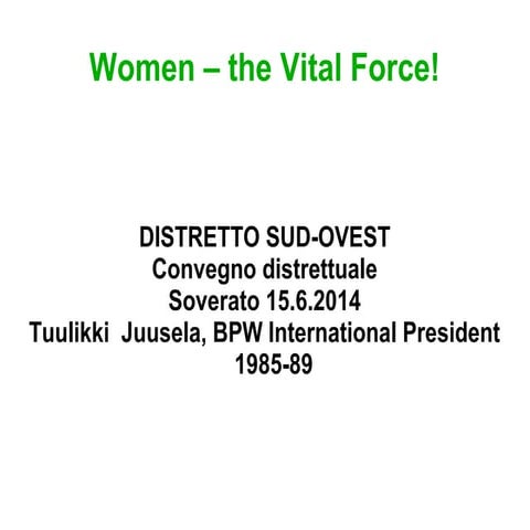 Women the Vital Force, Soverato, Italy 15.6.2014