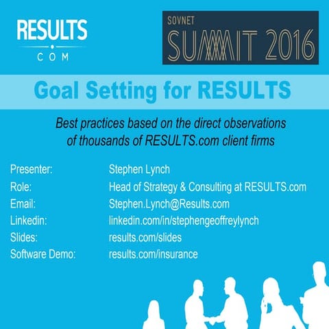 Sovereign Insurance - Goal Setting for RESULTS - SovNet