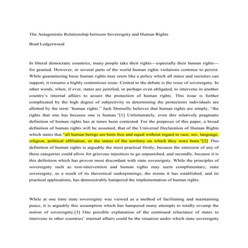 Sovereignity and human rights