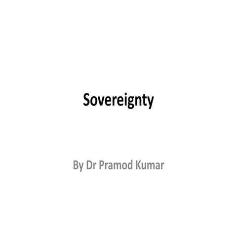 Theory of sovereignty | PPTX