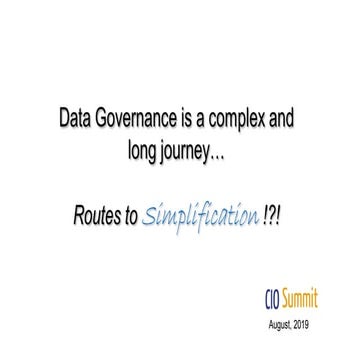 Sovling data and governance august 2019