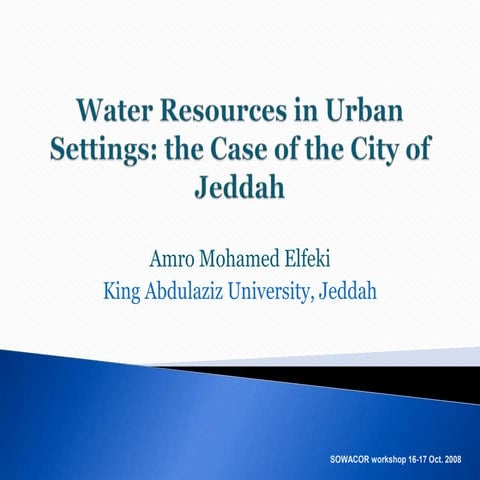  Water Resources in Urban Setting: The Case of the City of Jeddah