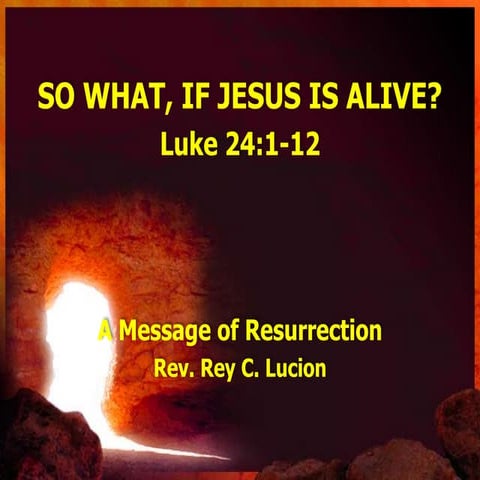 Church Sermon: So What If Jesus is Alive?