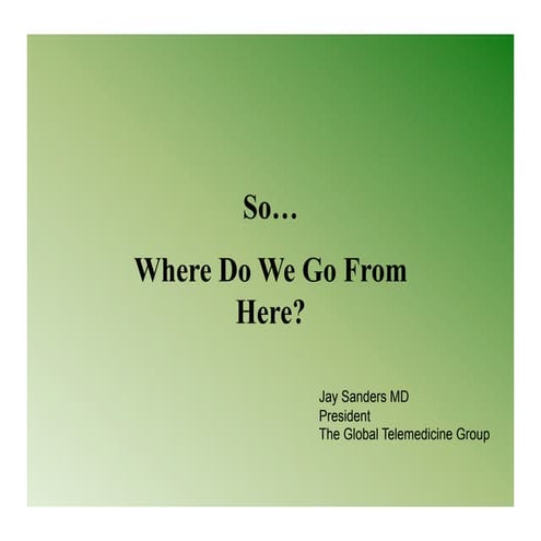 So Where Do We Go From Here.Sanders