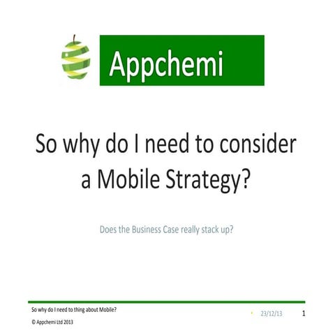 So why do you need a Mobile Strategy