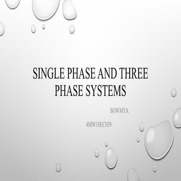 Advantages of three phase system over single phase system | PPT