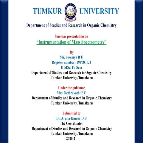  Instrumentation of Mass Spectrometry