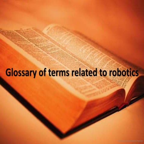 Mini - dictionary of robotics