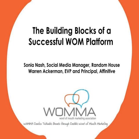 Random House Case Study - WOMMA, School of WOM Presentation