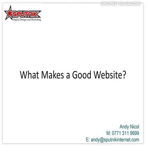 what makes a good website February 2011 North Manchester