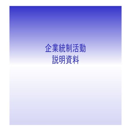 内部統制資料（Sox法）