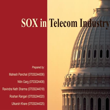 Sox In Telecom Industry