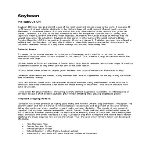 Soyabean | DOCX