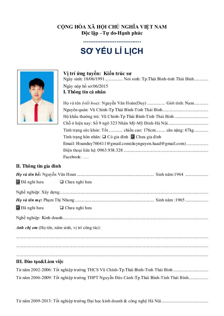 So yeu ly lich cv