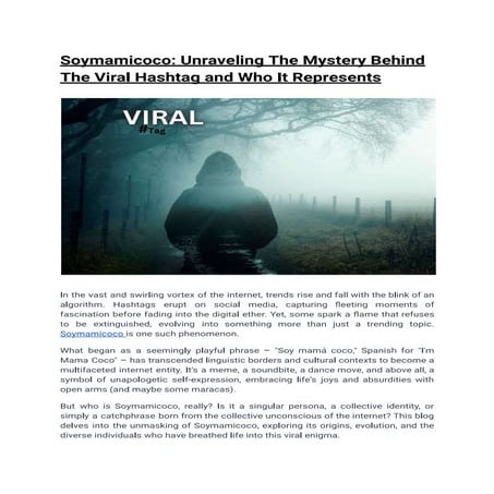 Soymamicoco-Unraveling The Mystery Behind The Viral Hashtag and Who It ...