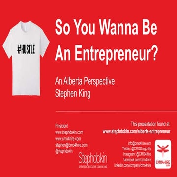 So you wanna be an entrepreneur (Alberta perspective)